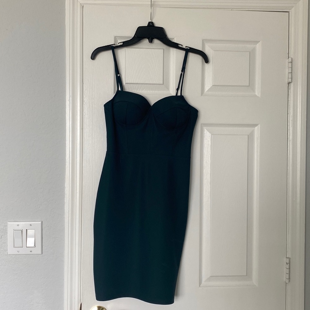 Green mini dress
